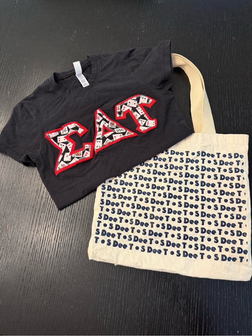 Sigma Delta Tau Letters and Tote Bag